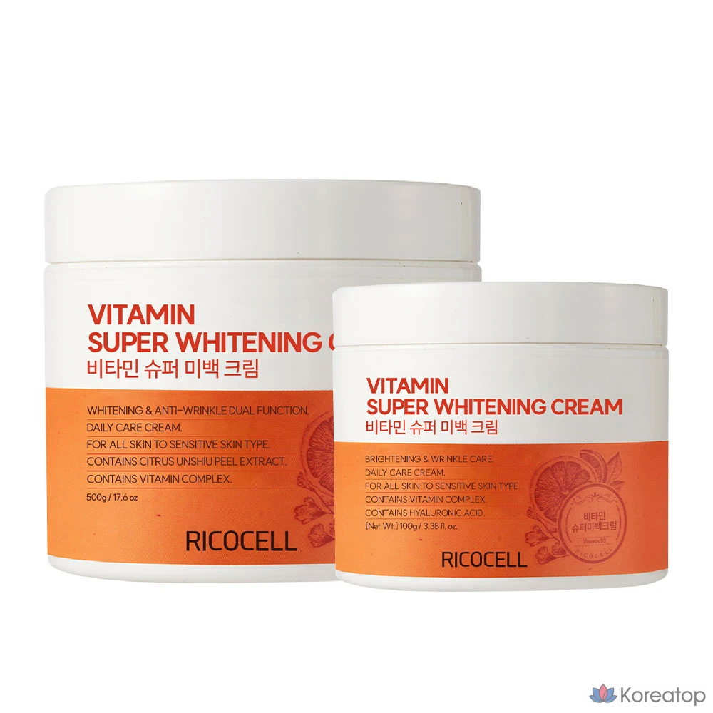 Крем для лица Ricocell Vitamin Super Whitening Cream, 600 г, 1 шт.