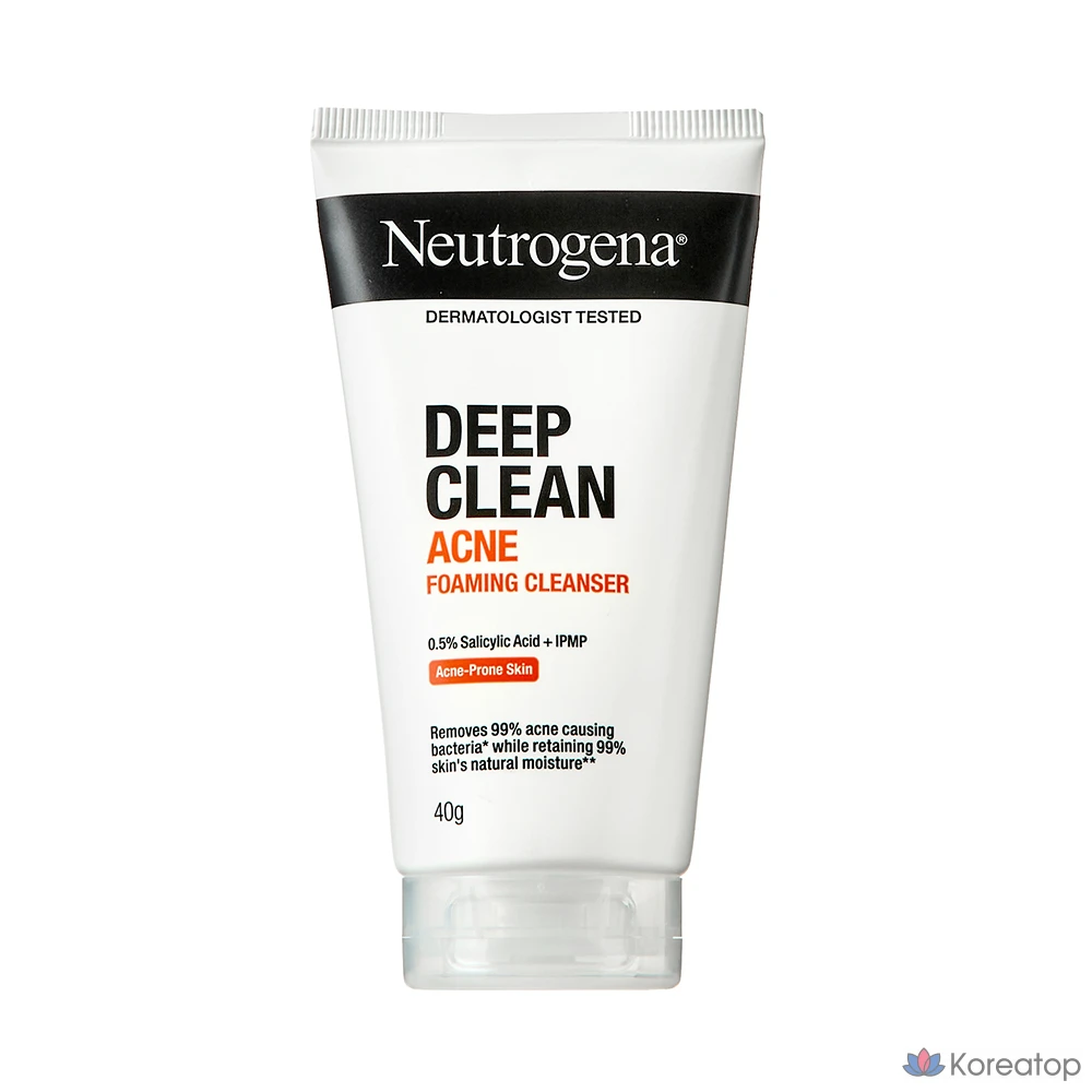 Очищающая пенка Neutrogena Deep Clean Acne Foaming Cleanser, 40 г, 1 шт.