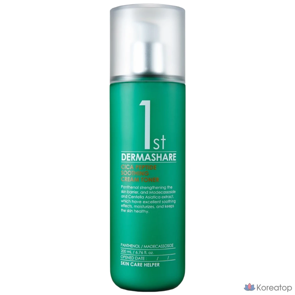 Тонер Dermashare First Cica Peptide Soothing Cream Toner, 200 мл, 1 шт.