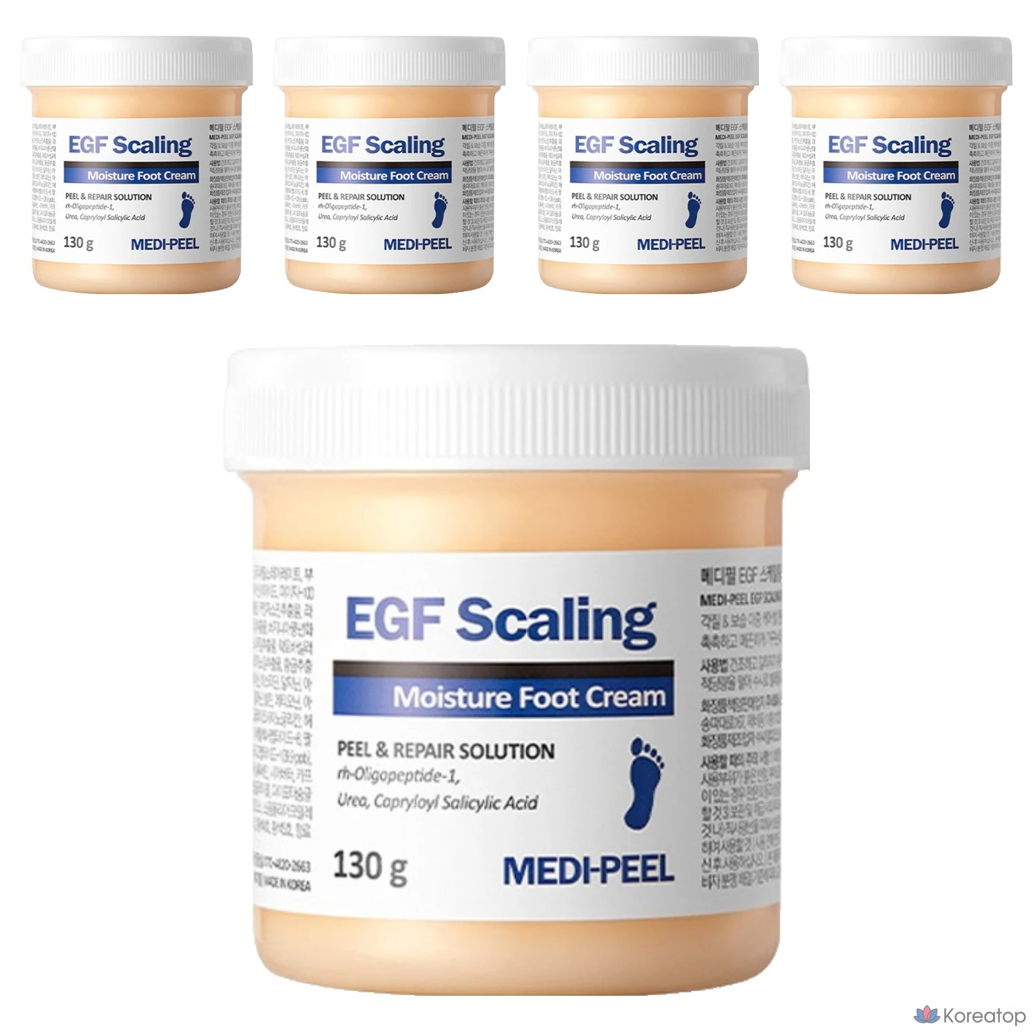 Крем для ног Medi-Peel EGF Scaling Moisture Foot Cream, 130 г, 5 шт.