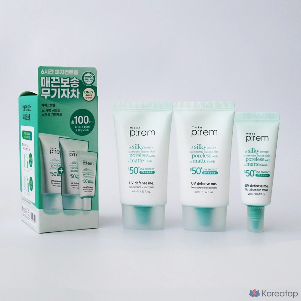 Солнцезащитный крем MAKE P:REM UV Defense Me No Sebum Sun Cream SPF50+ PA++++, 100 мл, 1 шт.