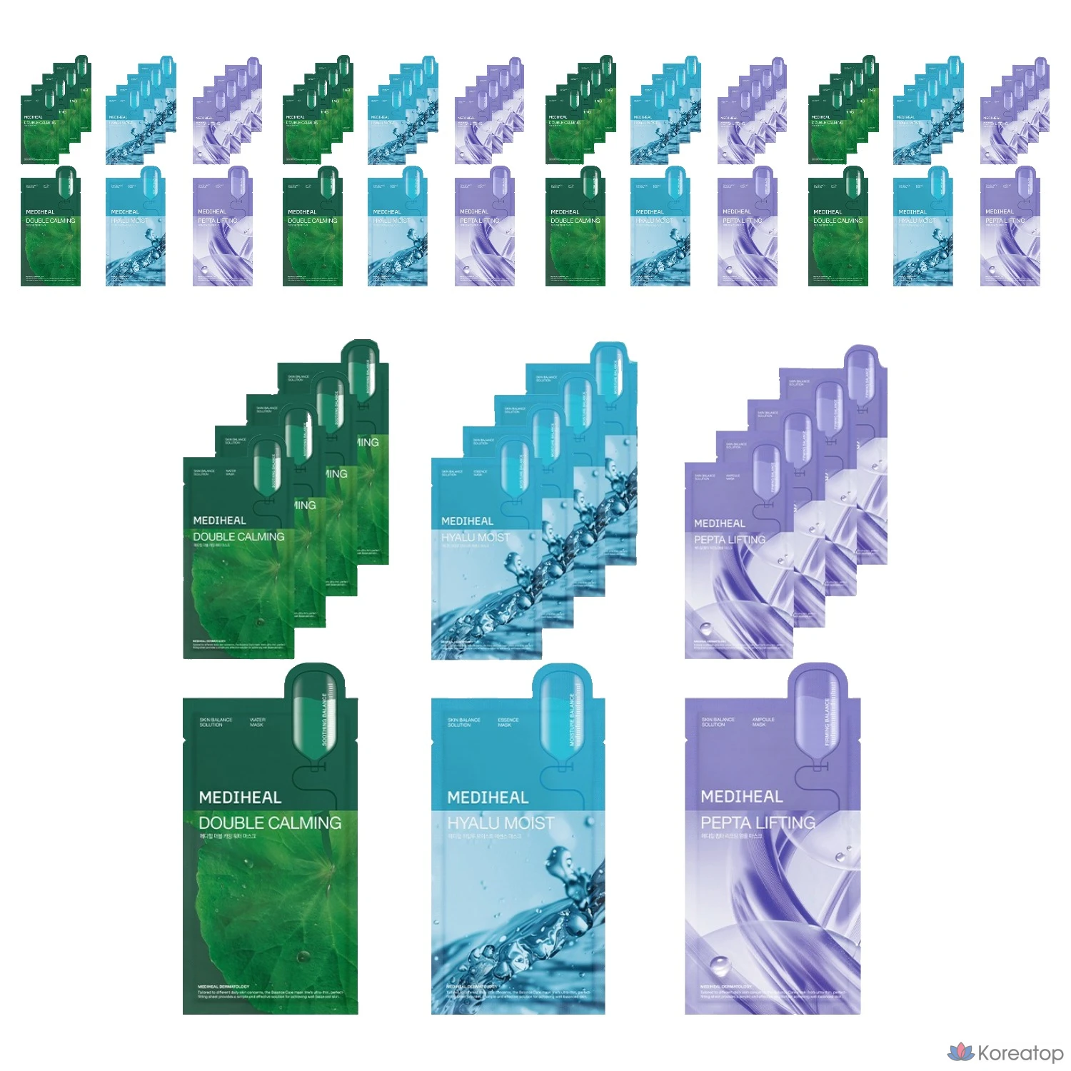 Набор для ухода MEDIHEAL Daily Solution Mask Pack 3-piece Set, 15 шт.