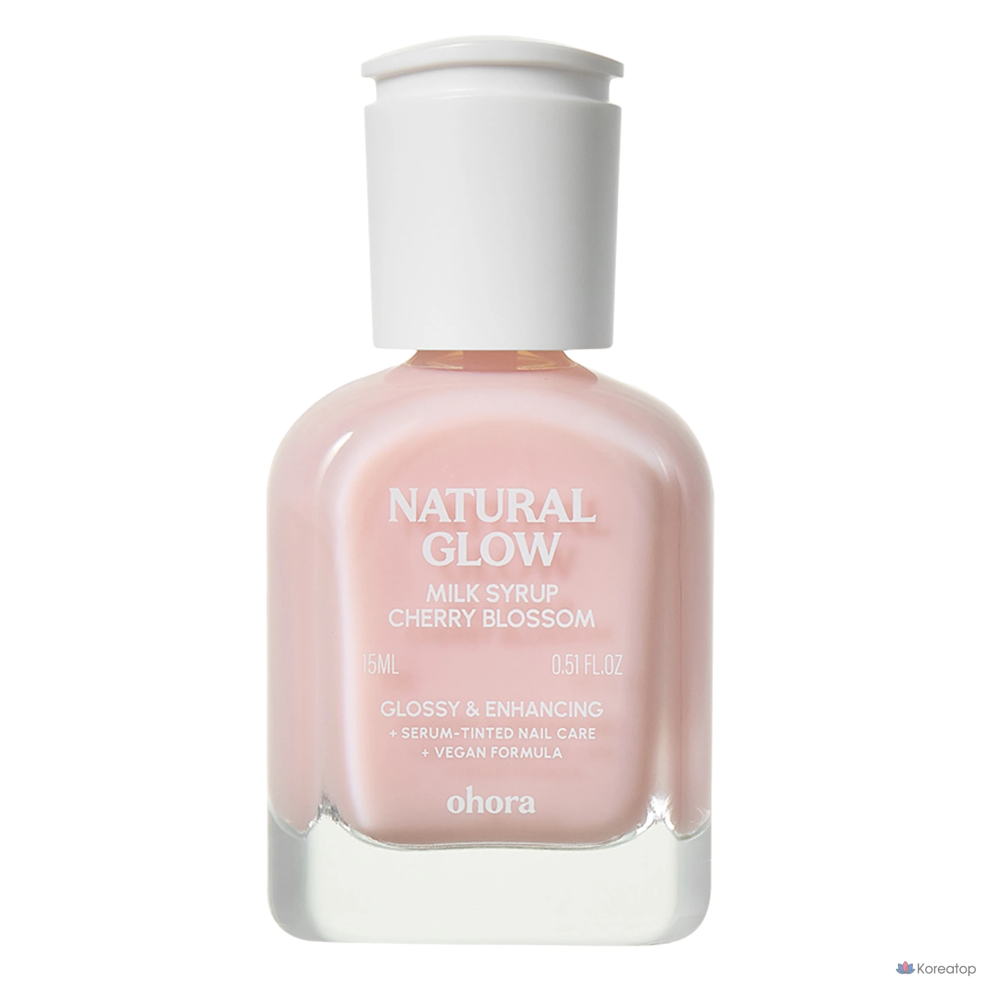 Укрепляющее покрытие для ногтей Ohora Natural Glow Milk Syrup Nail Strengthener Cherry Blossom, 15 мл, 1 шт.