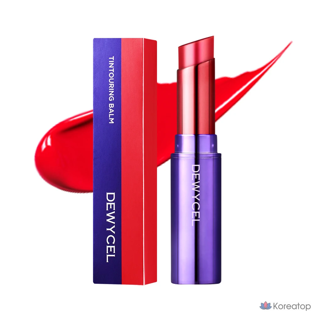 Тинт-бальзам для губ DEWYCEL Tintouring Tinted Lip Balm, оттенок 04 Pure Red, 4.5 г, 1 шт.