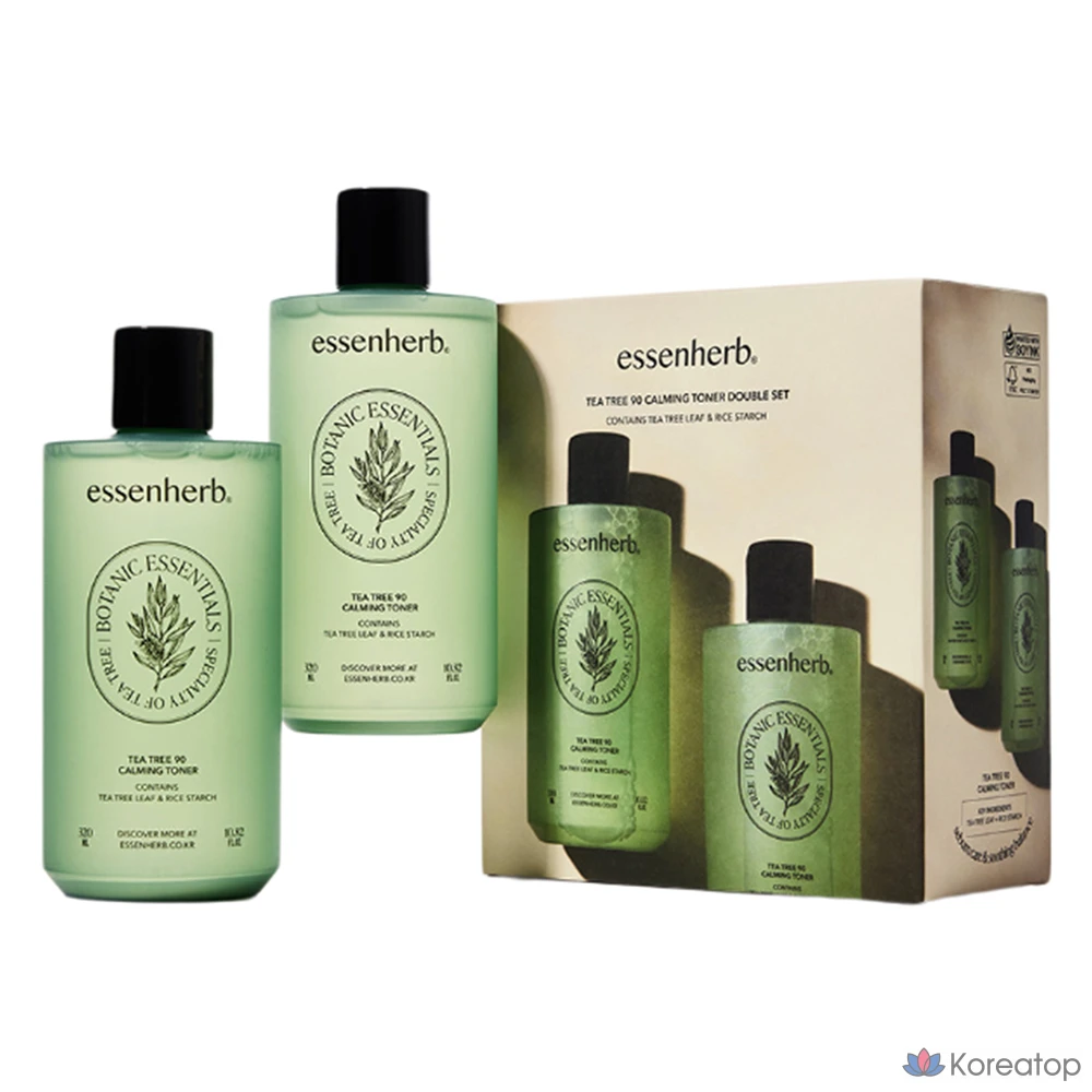 Набор для ухода EssenHerb Tea Tree 90 Calming Toner Double Set, 1 шт.