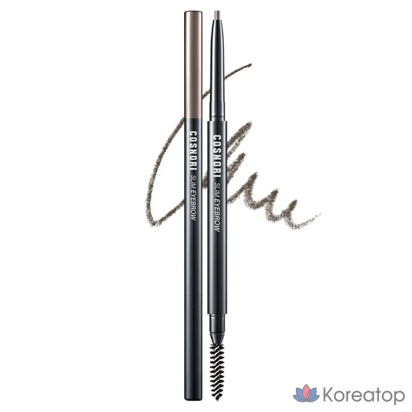 Карандаш для бровей Cosnori Slim Eyebrow Auto Pencil, оттенок Dark Choco, 0.13 г, 1 шт.