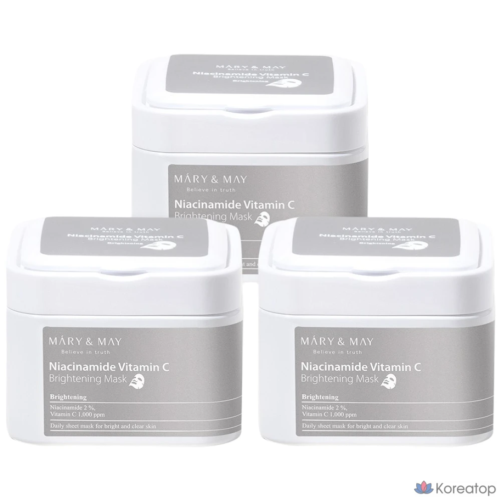 Тканевая маска для лица Mary&May Niacinamide Vitamin C Brightening Mask, 90 шт.