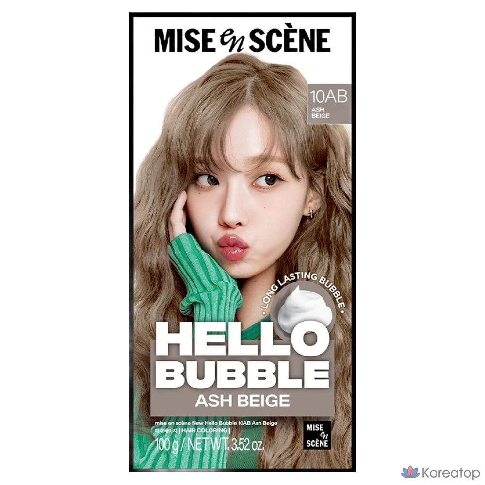 Краска для волос Mise en Scene Hello Bubble, оттенок Ash Beige, 1 шт.