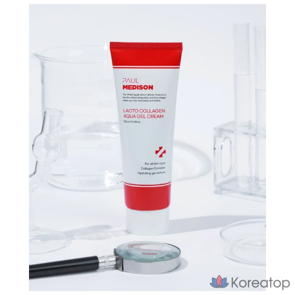 Увлажняющий гель-крем PAUL MEDISON Lacto Collagen Low-irritant Aqua Soothing Gel Cream, 155 мл, 1 шт.