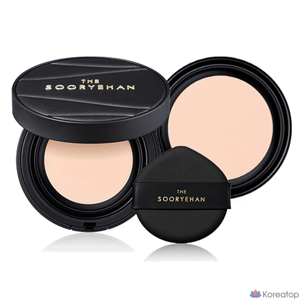 Кушон Sooryehan The Black Tension Fit Mesh Cushion (основной 13 г + сменный блок 13 г), оттенок 21, 1 шт.