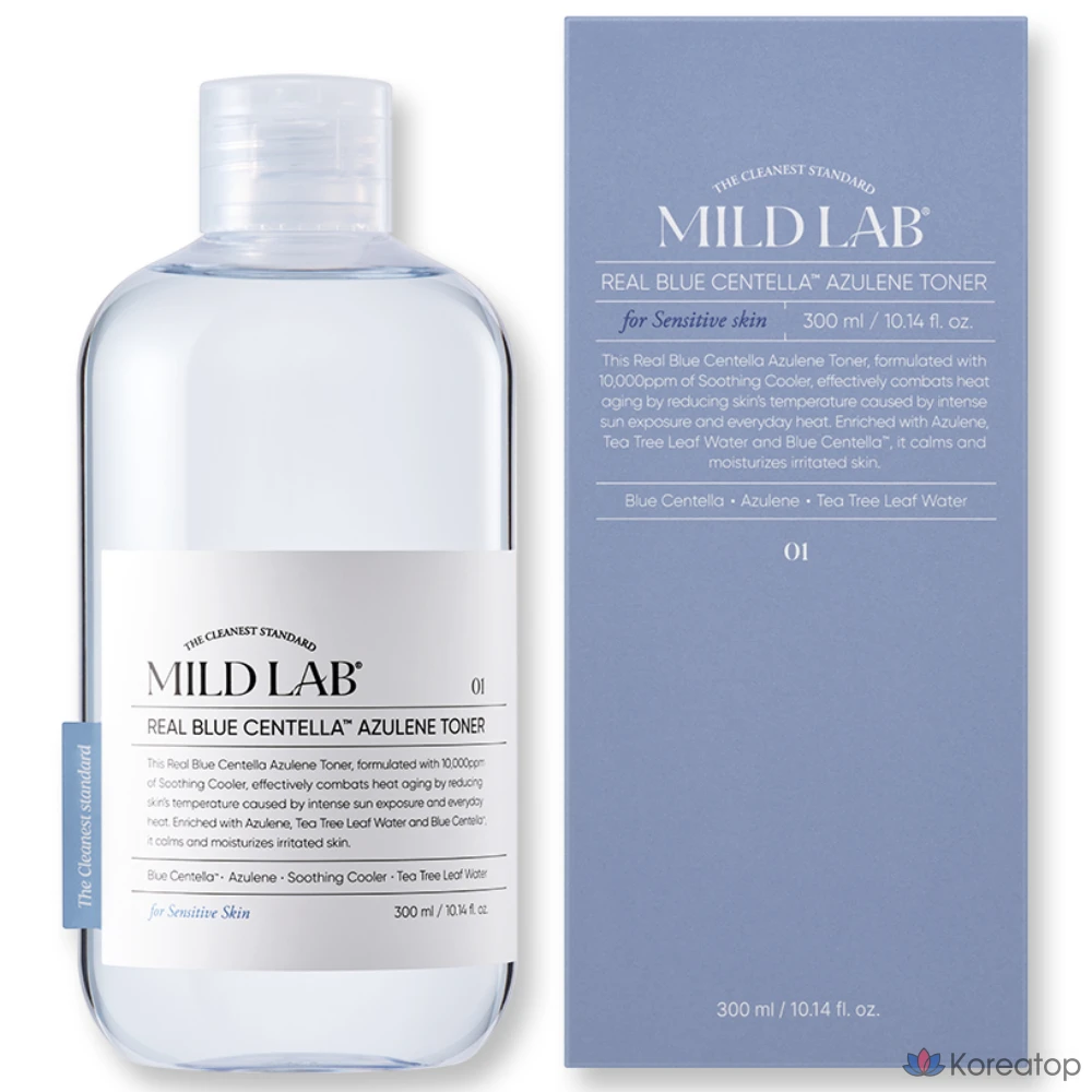 Тонер Mild Lab Real Blue Centella Azulene Toner, 300 мл, 1 шт.