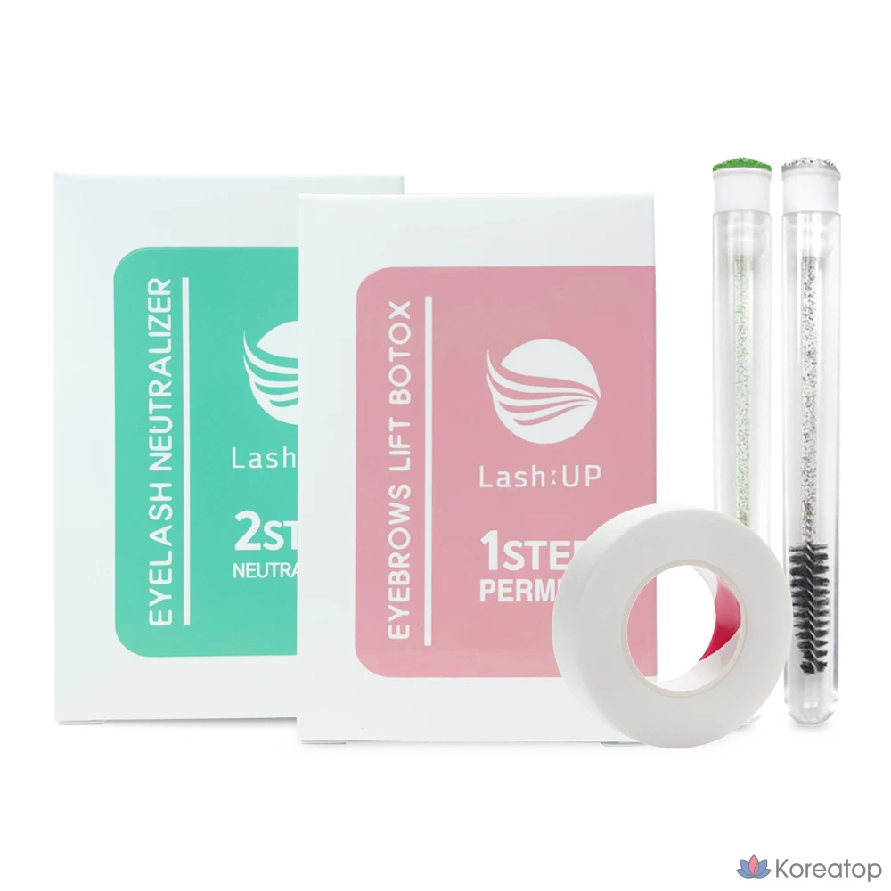 Набор для ухода Lash:Up Perm Set (Step 1 + Step 2, 10 uses each, with case, brush, and eyelash extension tape), 1 шт.