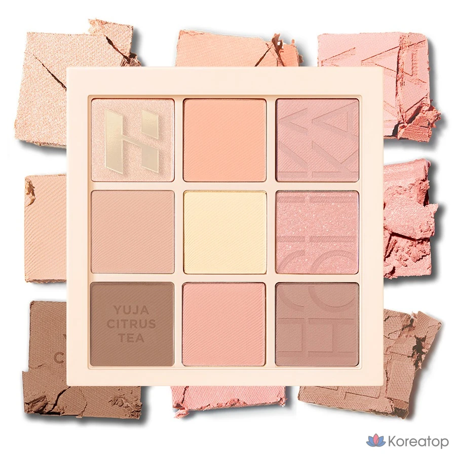 Палетка теней для век Holika Holika My Fave Mood Eye Palette, оттенок 15 Yuja Citrus Tea, 1 шт.