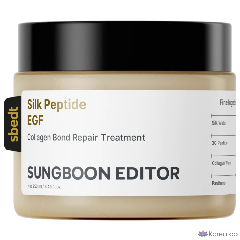 Восстанавливающая маска для волос Sungboon Editor Silk EGF Gold Collagen Hair Pack, 250 мл, 1 шт.