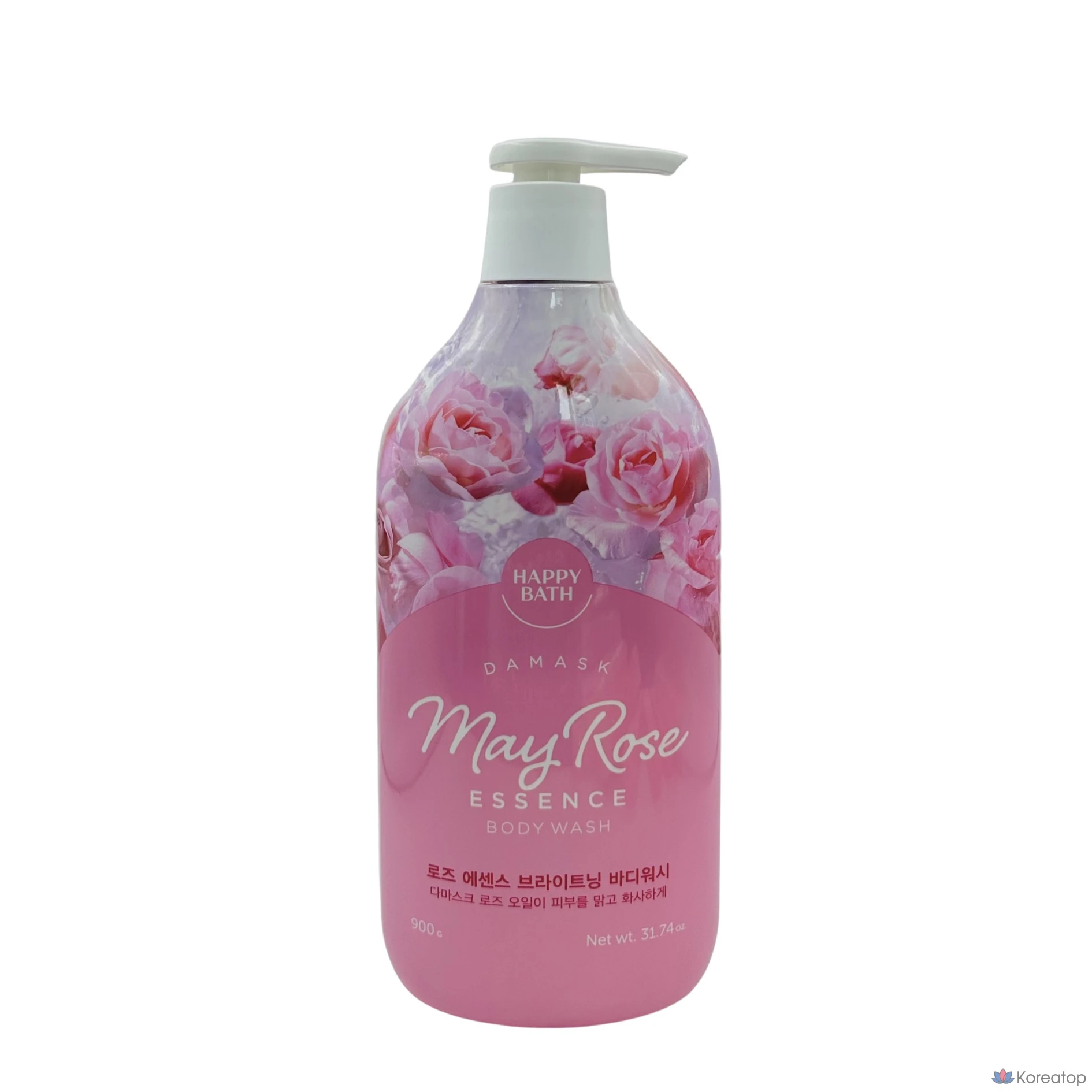 Гель для душа Happy Bath Rose Essence Brightening Body Wash, аромат цветов, 900 г, 1 шт.