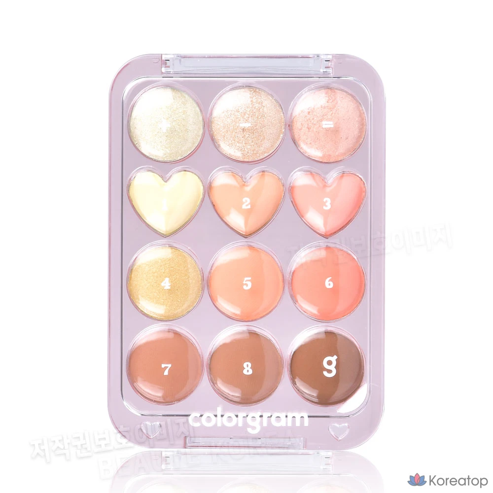 Палетка теней для век Colorgram Nuntorial Eye Palette, оттенок 05 Blossom Plus Coral Is Love, 1 шт.
