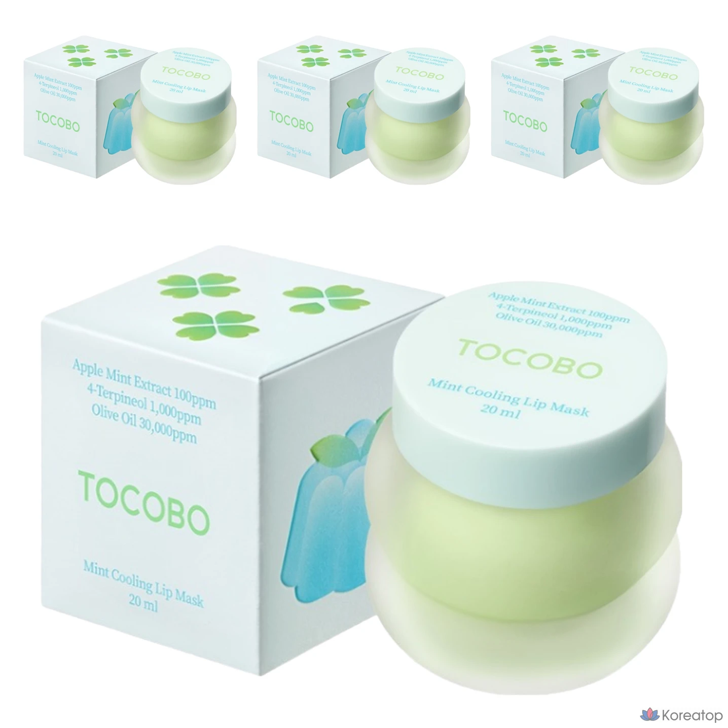Бальзам для губ Tocobo Mint Cooling Lip Mask, 20 мл, 4 шт.