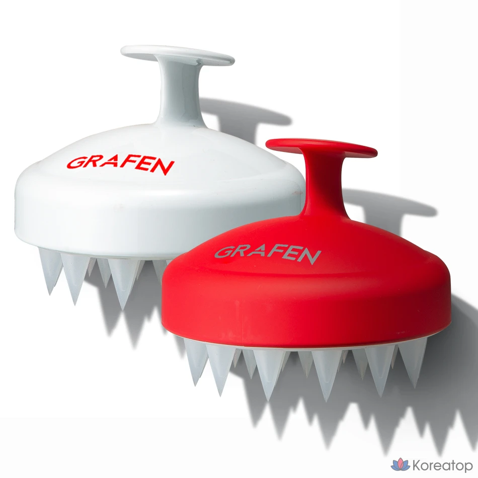 Набор для ухода Grafen Edgefinger Shampoo &amp; Scalp Brush 2-piece Set, белый, красный, 1 шт.