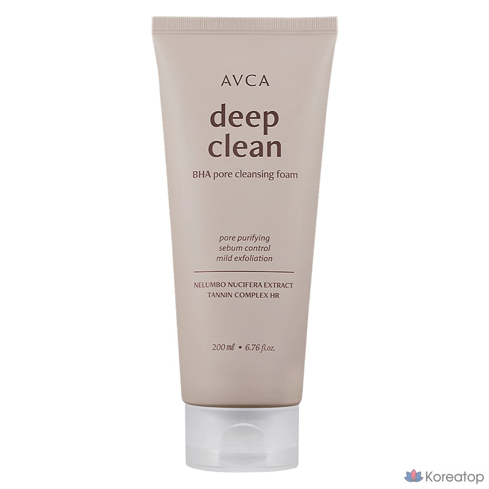 Очищающая пенка AVCA Pore Deep Clean BHA Cleansing Foam, 200 мл, 1 шт.