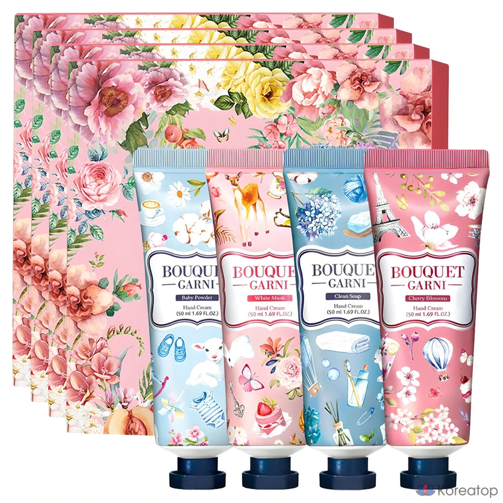 Набор для ухода Bouquet Garni Hand Cream 4-piece Set, 4 шт.