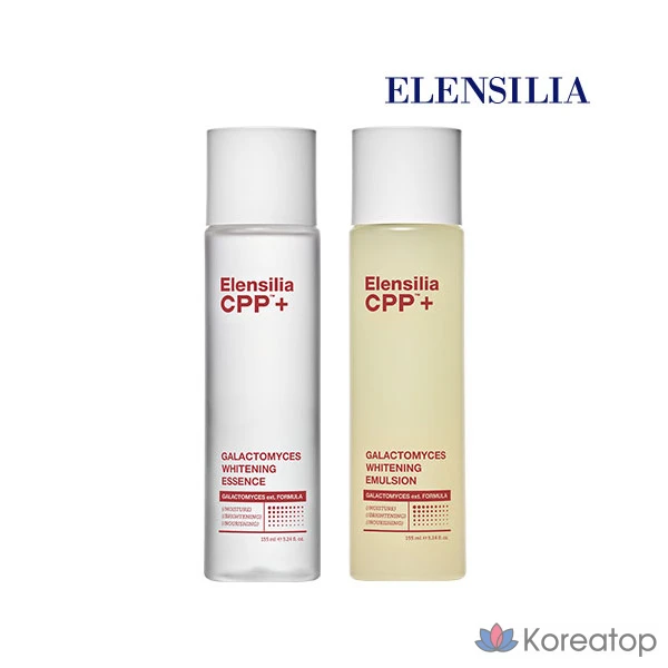 Набор для ухода Elensilia CPP Galactomyces Whitening Essence 2-piece Set (Essence 155 мл + Emulsion 155 мл), 1 шт.