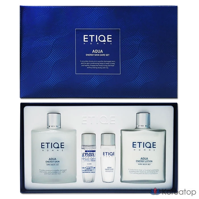 Набор для ухода Coreana Etic Homme Aqua Energy 4-piece Set, 1 шт.