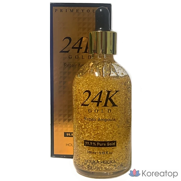 Ампульная сыворотка Holika Holika Prime Youth 24K Gold Repair Ampoule, 100 мл, 1 шт.