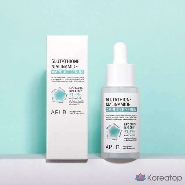 Ампульная сыворотка APLB Glutathione Niacinamide Ampoule Serum, 40 мл, 1 шт.