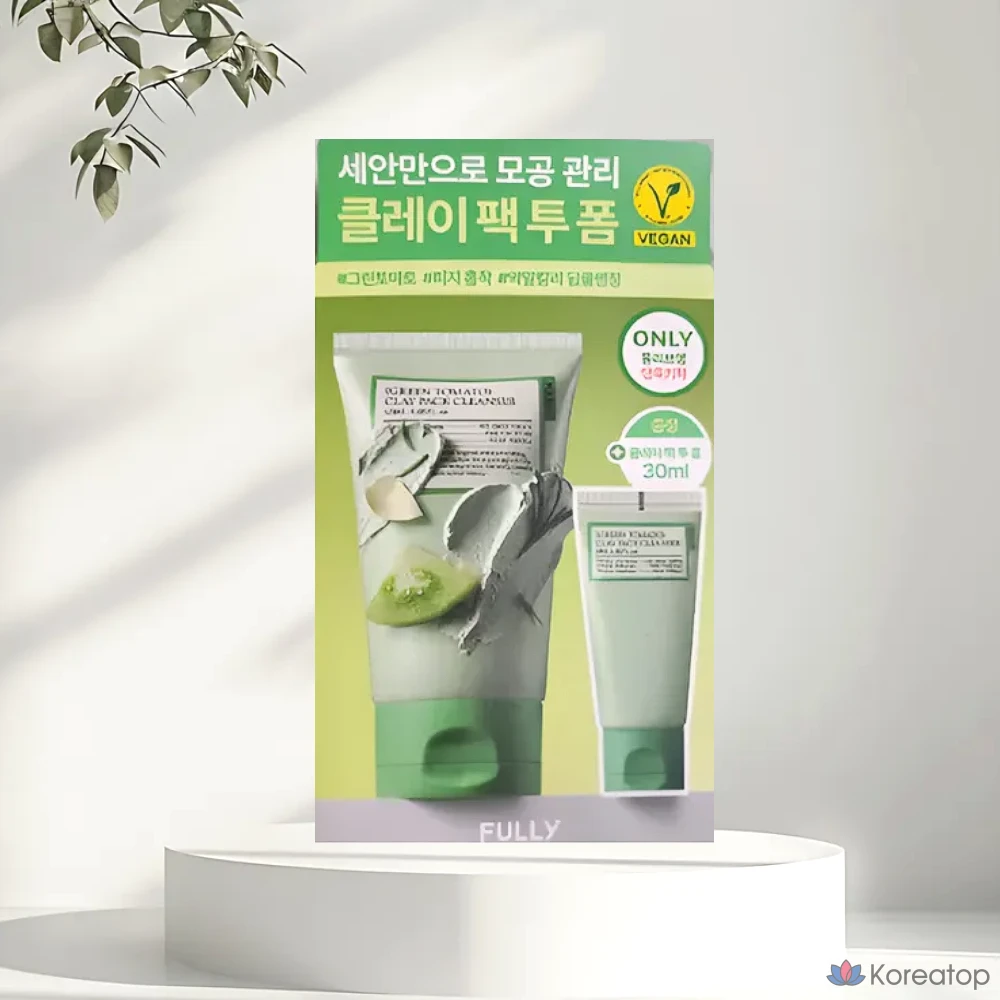 Очищающая пенка FULLY Vegan Green Tomato Clay Pack Two-Form Cleanser, 150 мл, 1 шт.