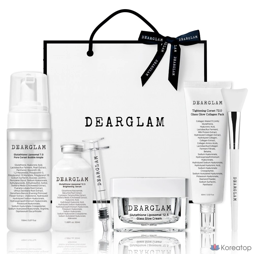 Набор для ухода DEARGLAM Collagen Sparkle Reset Elasticity 4-piece Set, 1 шт.