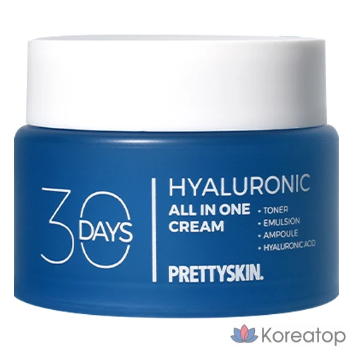 Крем для лица PrettySkin 30 Days All-in-One Hyaluronic Moisturizing Cream, 100 мл, 1 шт.