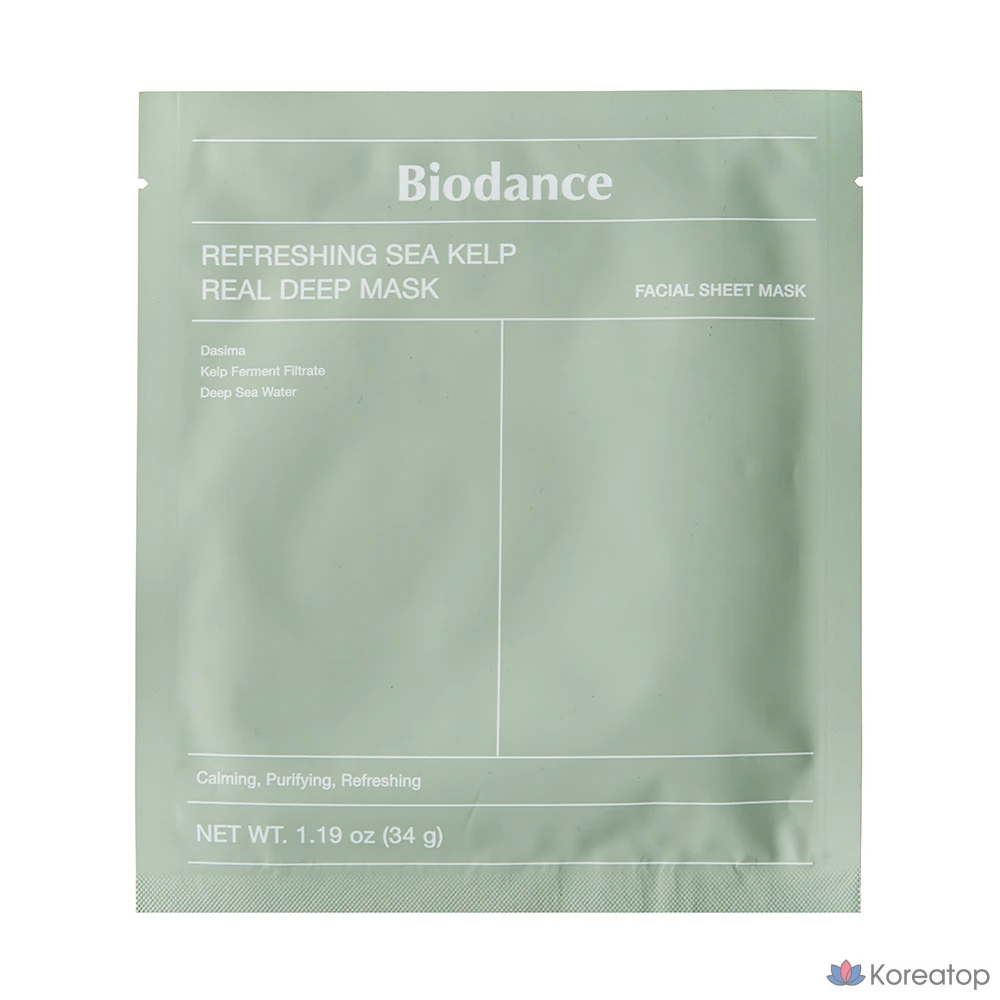Biodance Освежающая маска из семян ламинарии Real Deep Mask, 1 штука, 1 штука