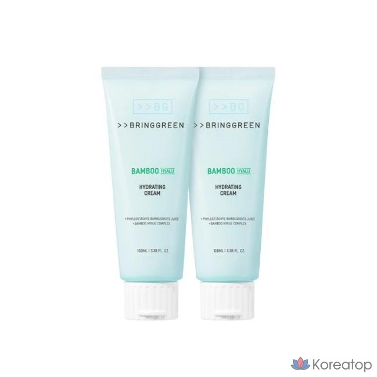 Крем для лица Bring Green Bamboo Hyalu Moisture Cream Double, 100 мл + 100 мл, 1 шт.