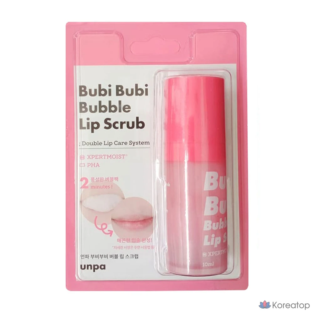 Скраб для губ UNPA BooBooBoo Bubble Lip Scrub, 10 мл, 1 шт.