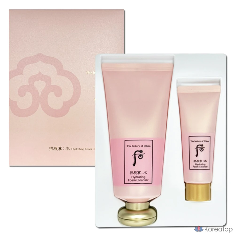 Очищающая пенка THE HISTORY OF WHOO Gongjinhyang Soo Yeon Foam Cleanser Special Set, 180 мл + 40 мл, 1 шт.