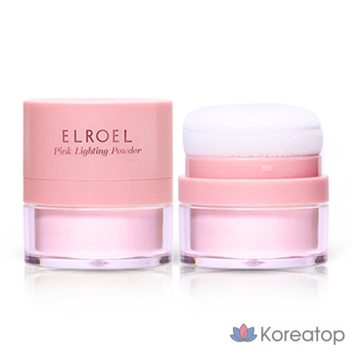 Пудра ELROEL Pink Lighting Powder, оттенок Pink Light, 7.2 г, 1 шт.