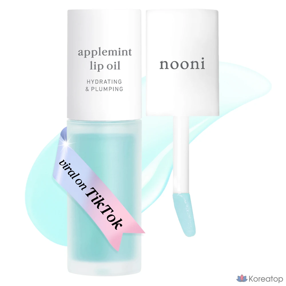 Бальзам для губ NOONI Apple Lip Oil, оттенок Apple Mint, 3.7 мл, 1 шт.