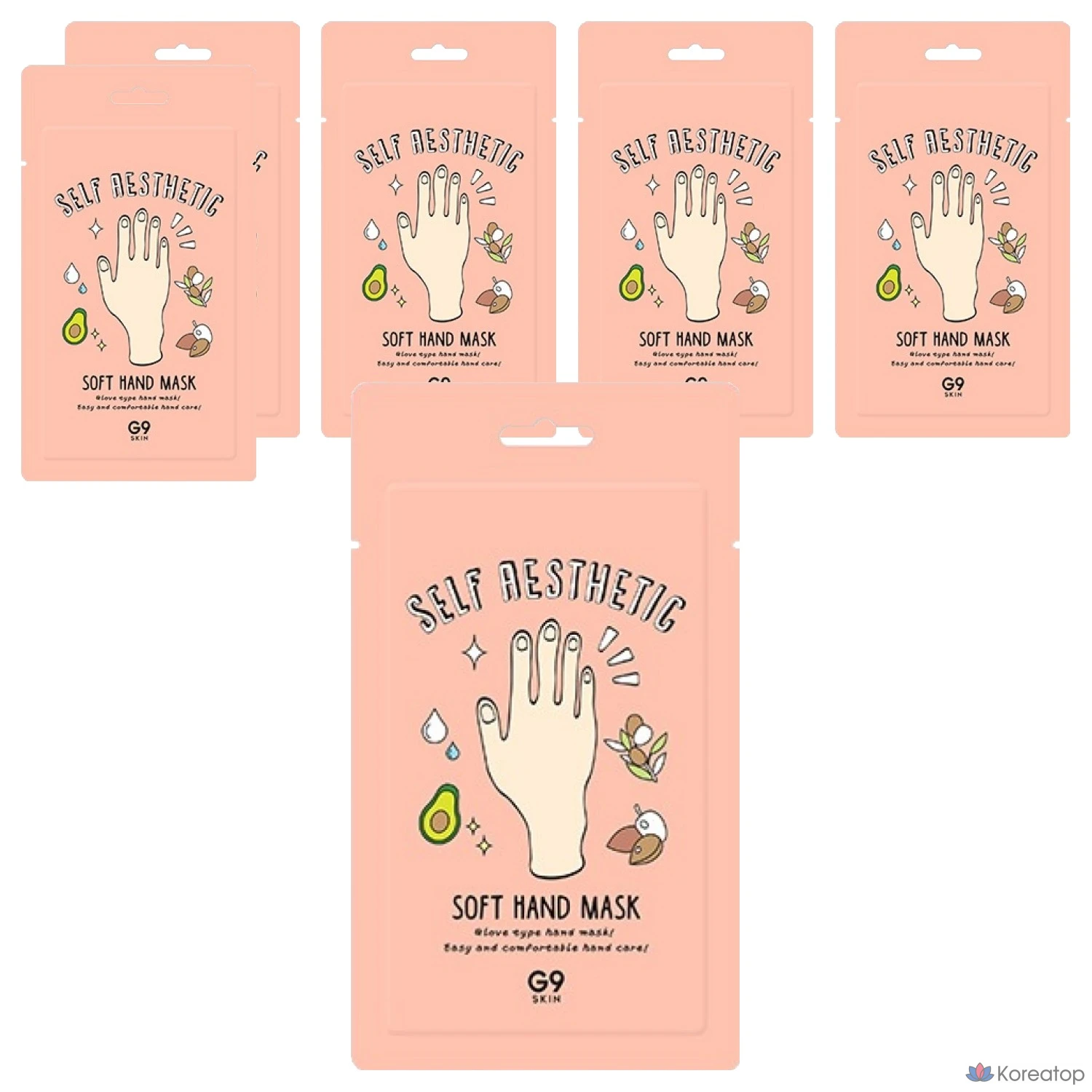 Маска для рук G9SKIN Self Aesthetic Soft Hand Mask, 5 мл, 6 шт.