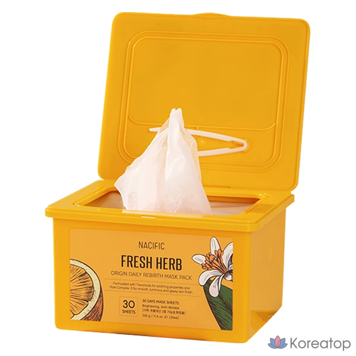 Тканевая маска для лица NACIFIC Fresh Herb Origin Daily Re-Verse Mask, 30 шт.