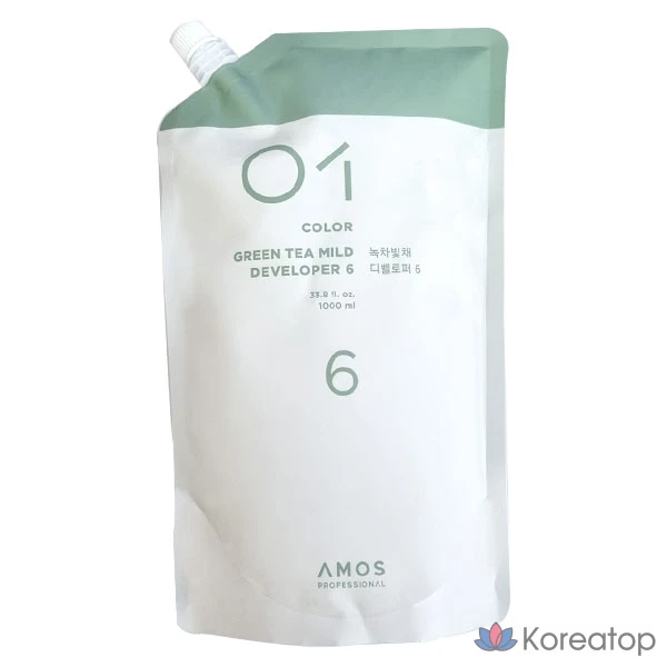 Окислитель Amos Professional Green Tea Color Developer 6%, 1000 мл, 1 шт.