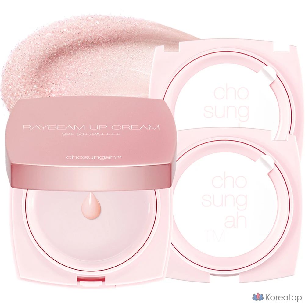 Кушон CHOSUNGAH Raybeam Up Cream Angel Ring Edition CC Cushion SPF50+ PA++++, оттенок Peach, 14 г + 2 рефила, 1 шт.