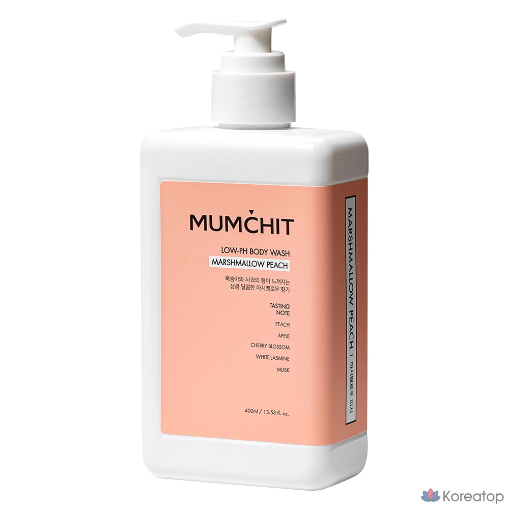 Гель для душа MUMCHIT Mild Acid Body Wash Marshmallow Peach, 400 мл, 1 шт.