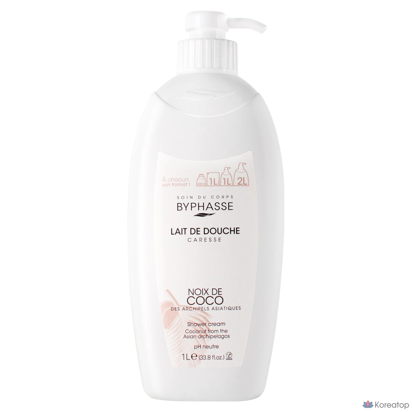 Гидрофильное очищающее средство для тела Byphasse Coconut Body Wash, 1 л, 1 шт.