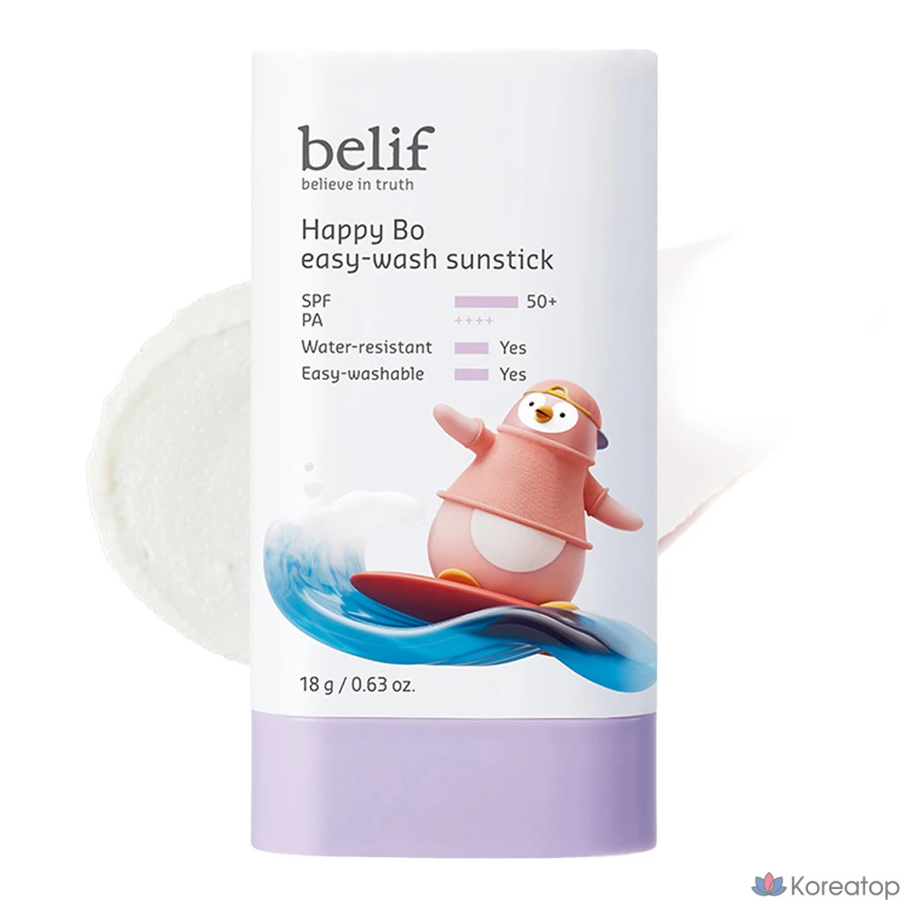 Солнцезащитный стик Belif Happy Bo Easy-Wash Sun Stick SPF50+ PA++++, 18 г, 1 шт.
