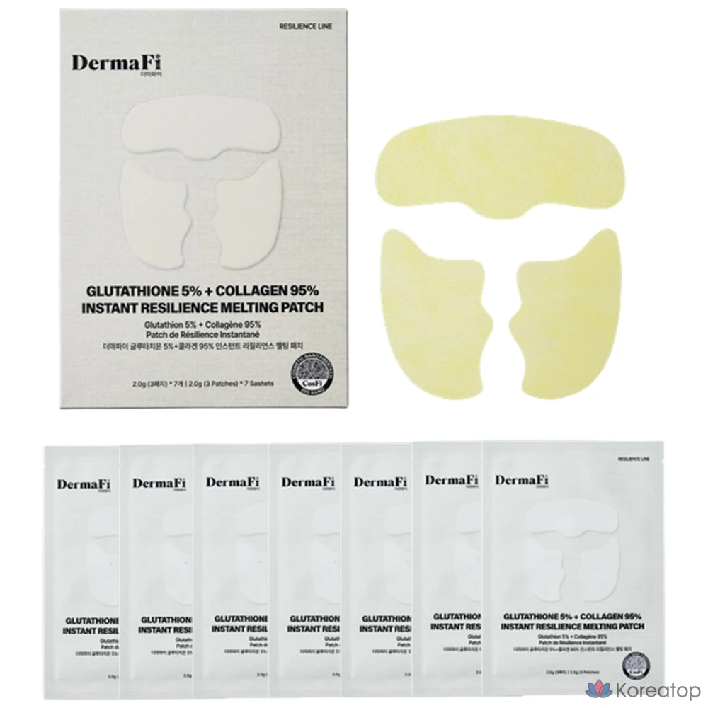 Патчи для глаз Dermafirm Glutathione 5% Collagen 95% Instant Resilience Melting Patch, 14 г, 7 шт.