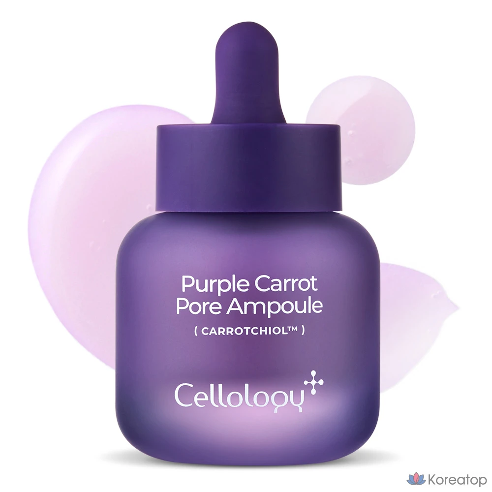 Ампульная сыворотка Cellology Purple Carrot Pore Ampoule Bakuchiol 6-компонентное сужение пор, 30 мл, 1 шт.