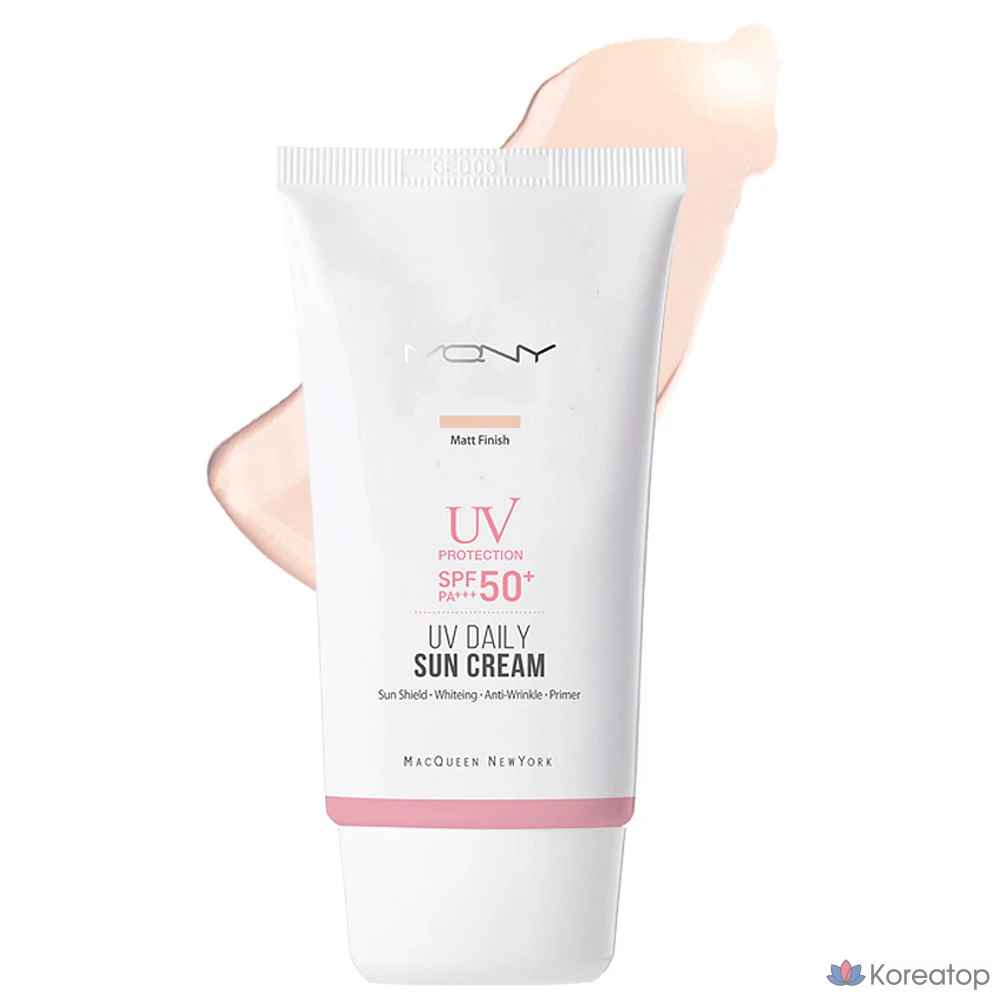 Солнцезащитный крем Mqny Daily Matte Finish Sun Cream SPF50+ PA+++, 50 г, 1 шт.