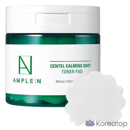 Тонер-пэды AMPLE:N Centella Calming Shot Toner Pad, 180 мл, 60 шт.