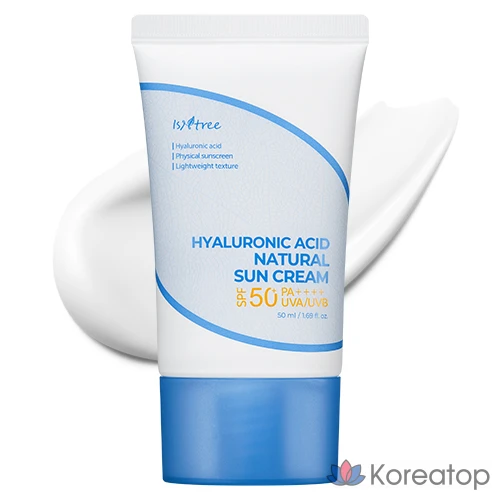 Солнцезащитный крем IsNtree Hyaluronic Acid Natural Sun Cream SPF50+ PA++++, 50 мл, 1 шт.