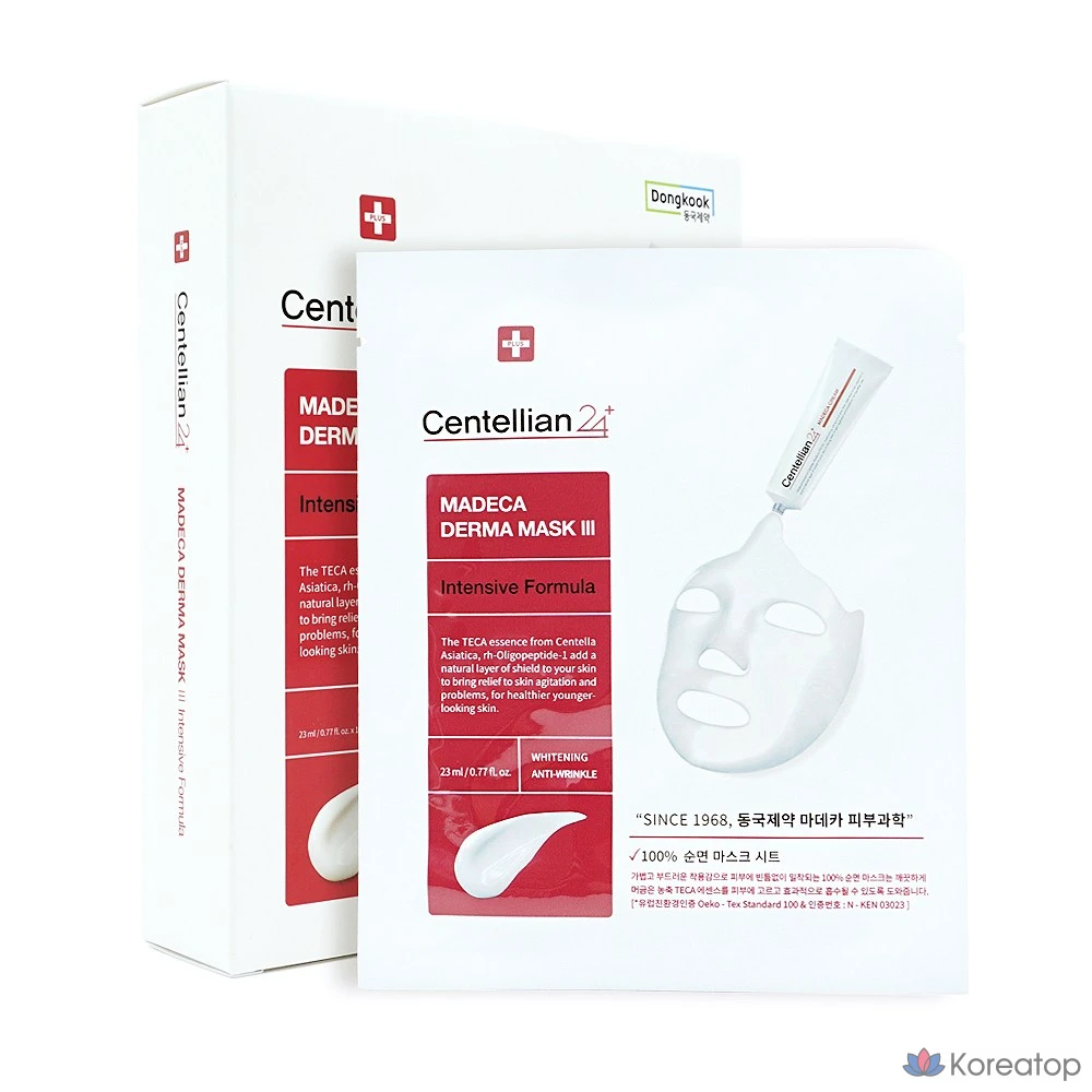 Тканевая маска для лица Centellian24 Madeca Derma Mask Intensive Formula Season 3, 10 шт.